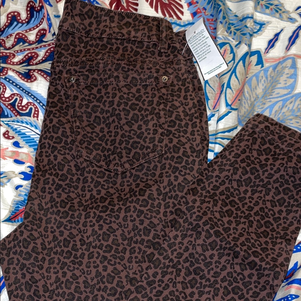 Baccini Animal Print Trousers Size 6 NWT